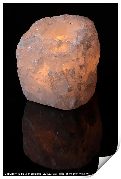 Quartz rock Backlit Print by Paul Messenger