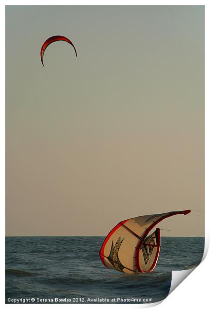 Kitesurfer Down Mandrem Print by Serena Bowles