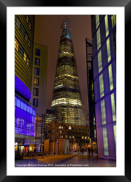 The Shard - London Framed Mounted Print by Alice Gosling