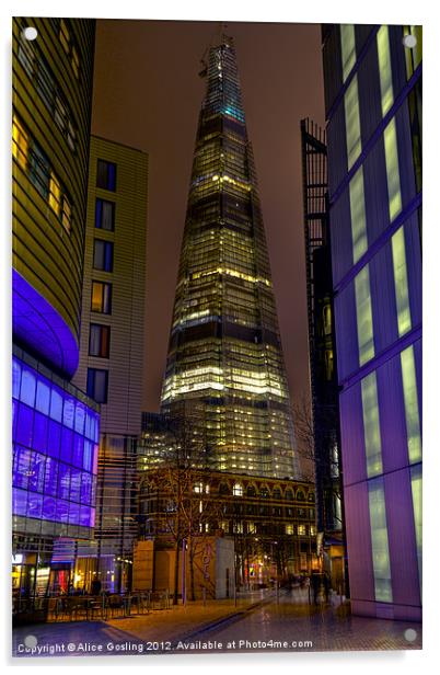 The Shard - London Acrylic by Alice Gosling