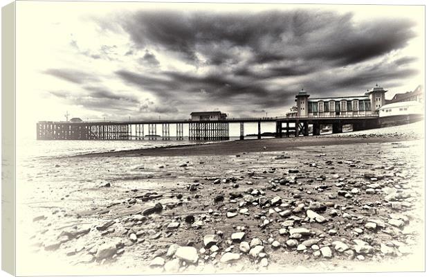 Penarth Pier toned Canvas Print by Steve Purnell