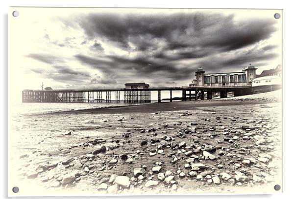 Penarth Pier toned Acrylic by Steve Purnell