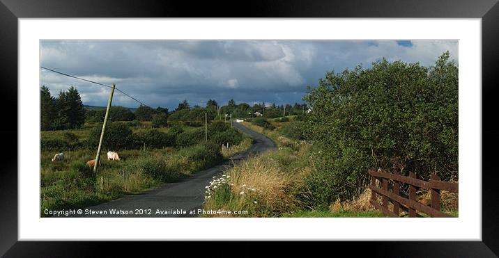 The Lettermacaward Road Framed Mounted Print by Steven Watson