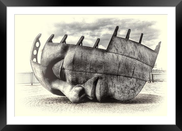 Maritime Memorial Cardiff Bay toned Framed Mounted Print by Steve Purnell