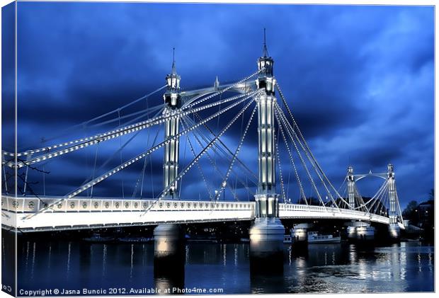 Albert bridge, London Canvas Print by Jasna Buncic