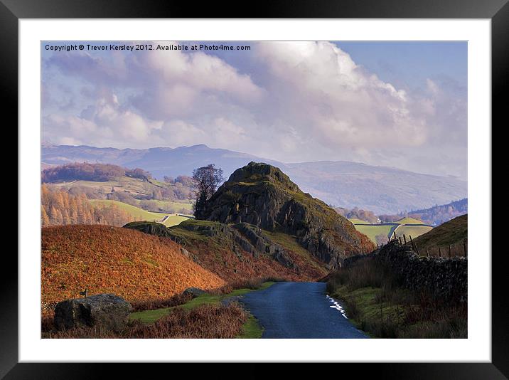 Wrynose Pass View Lake District Framed Mounted Print by Trevor Kersley RIP