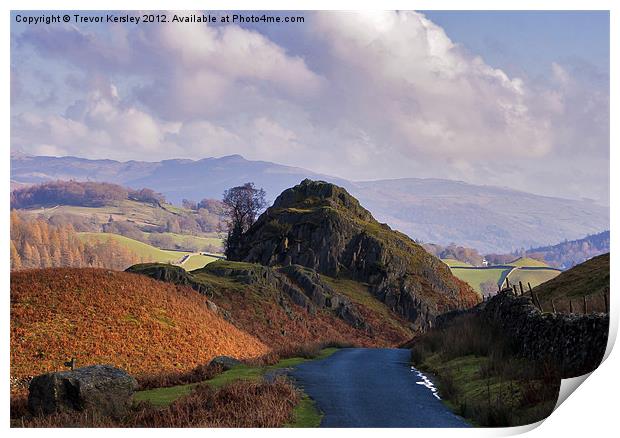Wrynose Pass View Lake District Print by Trevor Kersley RIP