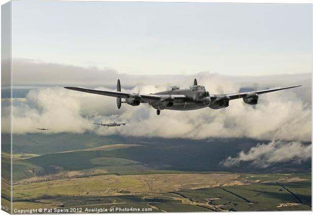 Lancaster -Climbing Out Canvas Print by Pat Speirs