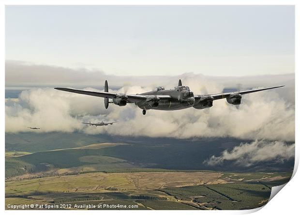 Lancaster -Climbing Out Print by Pat Speirs
