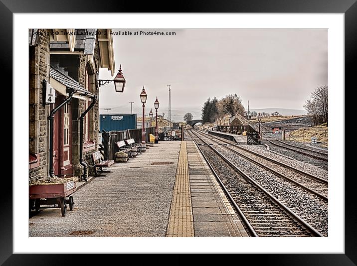 Ribblehead Station Yorks Dales Framed Mounted Print by Trevor Kersley RIP