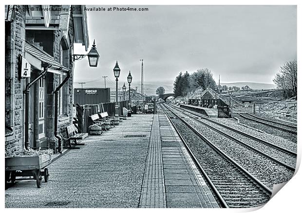 Ribblehead Station Yorks Dales Print by Trevor Kersley RIP