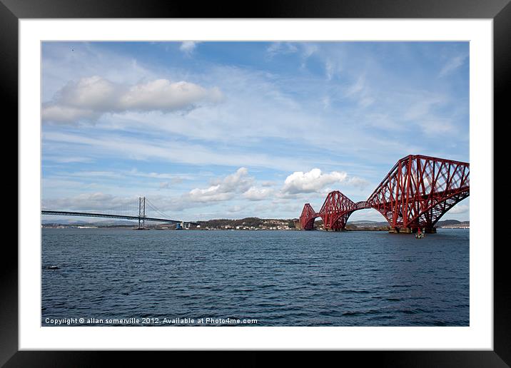 the forth bridges Framed Mounted Print by allan somerville
