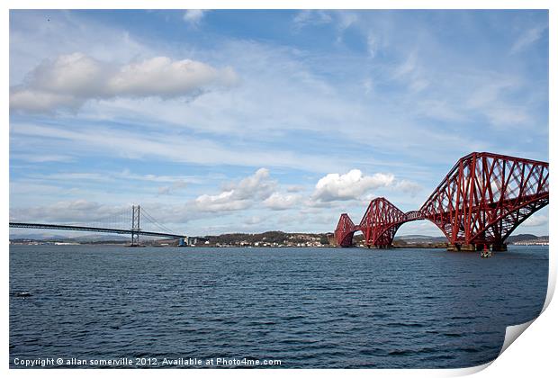 the forth bridges Print by allan somerville