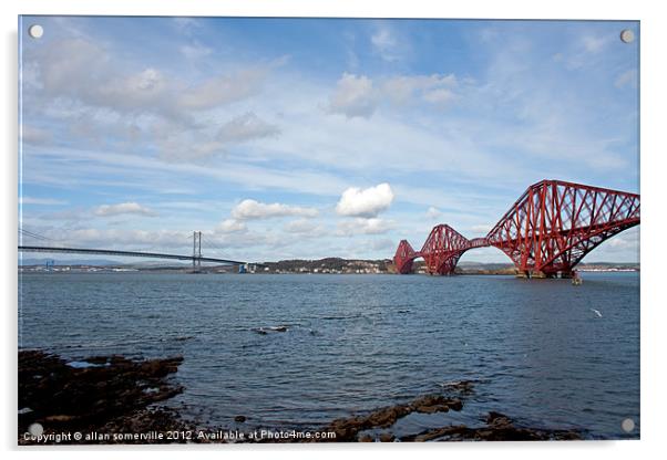 the forth bridges 2 Acrylic by allan somerville
