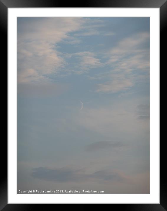 Cresent Moon Framed Mounted Print by Paula Jardine