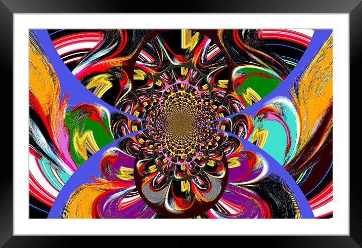 SWIRLS OF COLOR Framed Mounted Print by Robert Happersberg