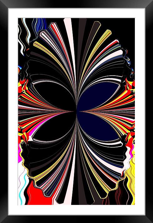 ABSTRACT BUTTERFLY 1 Framed Mounted Print by Robert Happersberg