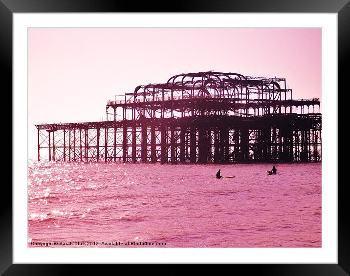 Pierside Paddle Framed Mounted Print by Sarah Clark