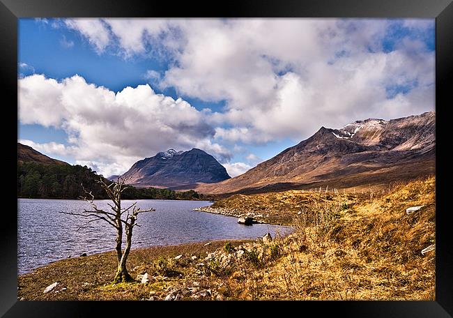Liathach and Beinne Eighe From Loch Clair Framed Print by Jacqi Elmslie