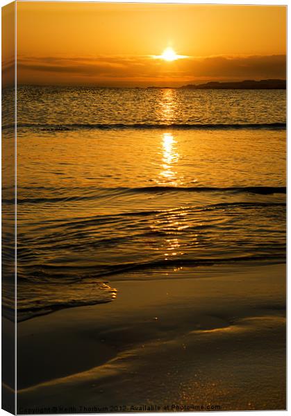 Yellowcraig Beach Sunrise Canvas Print by Keith Thorburn EFIAP/b