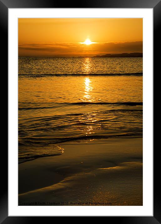 Yellowcraig Beach Sunrise Framed Mounted Print by Keith Thorburn EFIAP/b