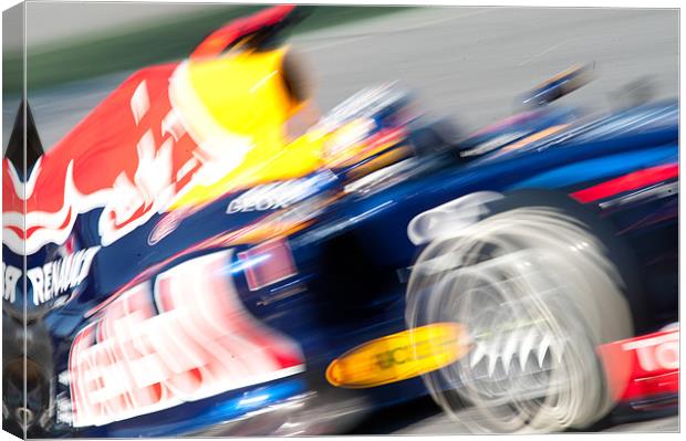 Sebastain Vettel 2012 Spain 2012 Canvas Print by SEAN RAMSELL