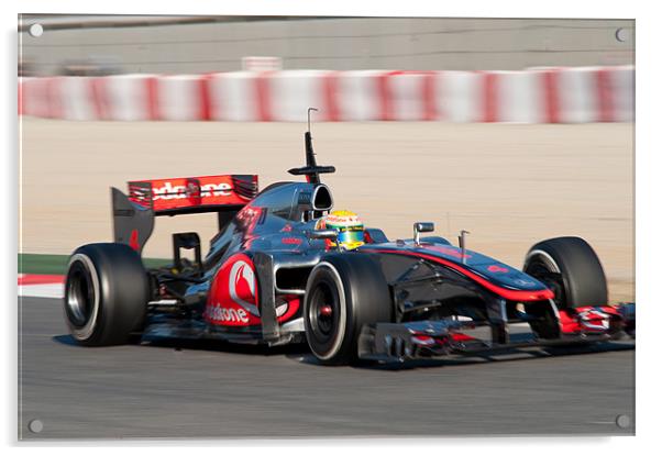 Lewis Hamilton 2012 Spain F1 Acrylic by SEAN RAMSELL