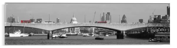 Southwark Bridge, City of London. Acrylic by Becky Dix