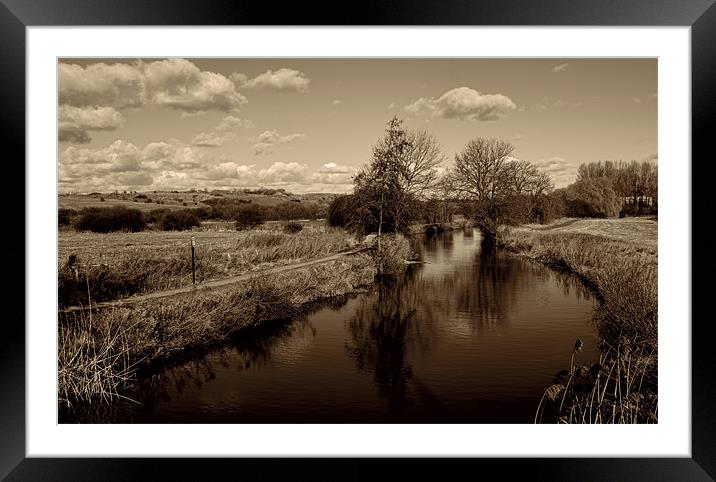Peaceful River Framed Mounted Print by Dean Messenger