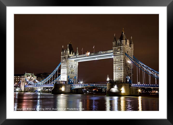 Tower Bridge Framed Mounted Print by Alice Gosling