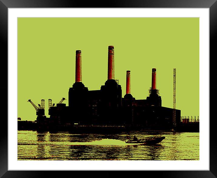 Battersea Power Station, London Framed Mounted Print by Jasna Buncic