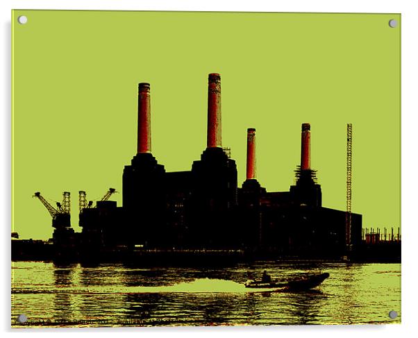 Battersea Power Station, London Acrylic by Jasna Buncic