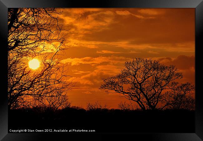 Sunset. Framed Print by Stan Owen