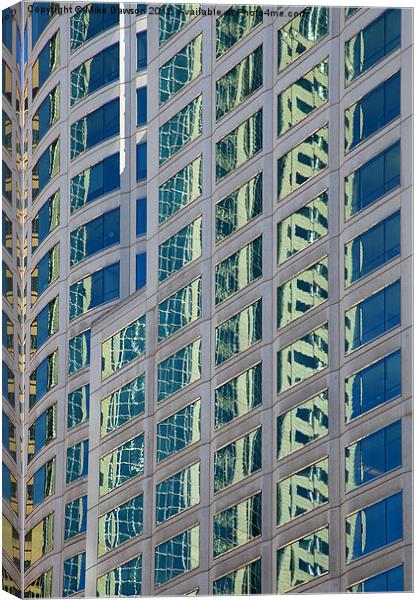 Downtown Reflections Canvas Print by Mike Dawson