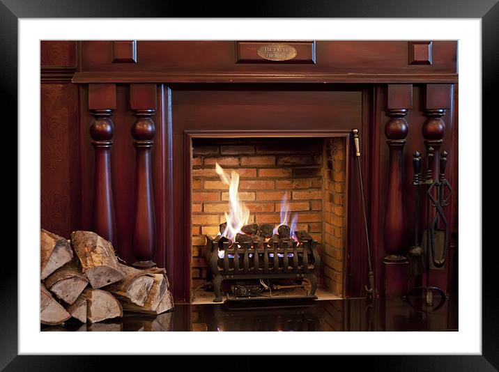 Fire Framed Mounted Print by Sam Smith