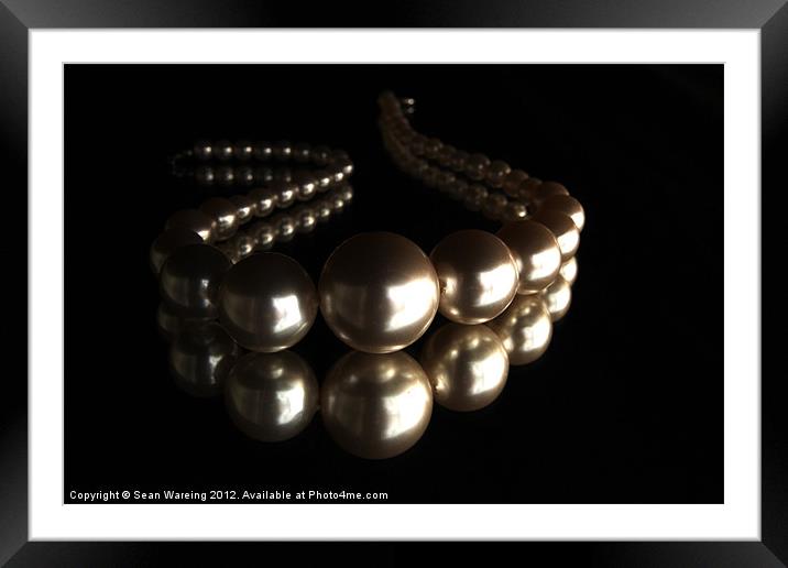 Reflected Pearls Framed Mounted Print by Sean Wareing