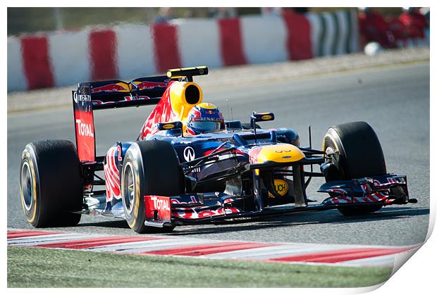 Mark Webber 2012 Spain Print by SEAN RAMSELL