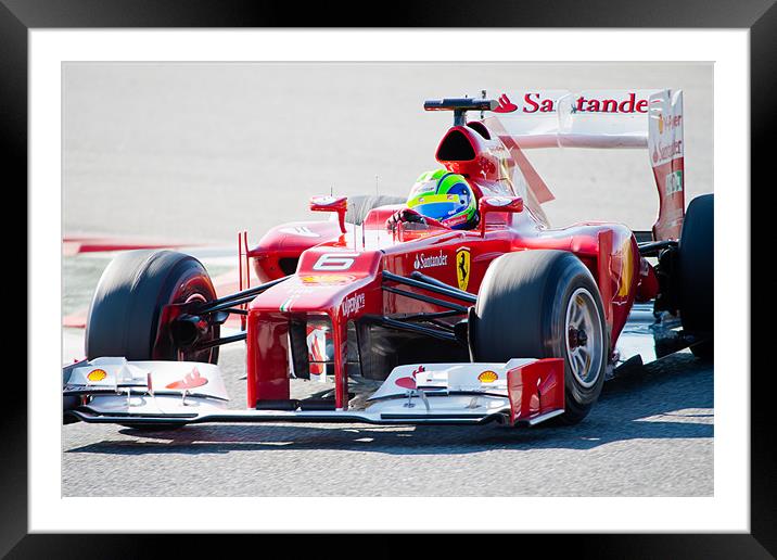Felipe Massa 2012 Spain Framed Mounted Print by SEAN RAMSELL