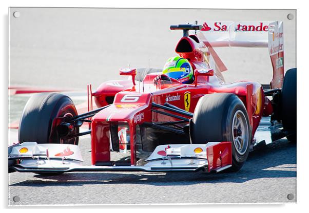 Felipe Massa 2012 Spain Acrylic by SEAN RAMSELL