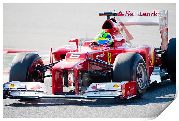 Felipe Massa 2012 Spain Print by SEAN RAMSELL