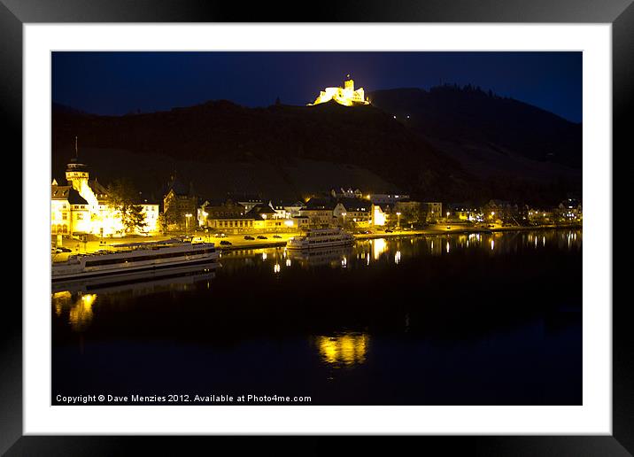 BernKastel Kues By Night Framed Mounted Print by Dave Menzies