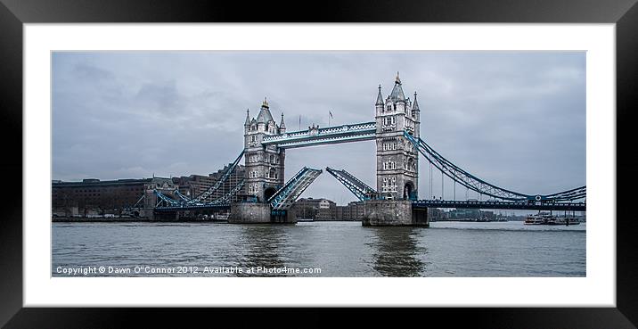 Tower Bridge Open Framed Mounted Print by Dawn O'Connor