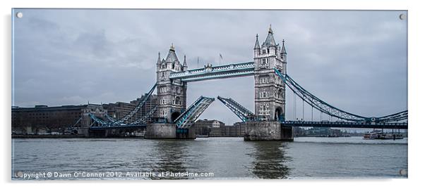 Tower Bridge Open Acrylic by Dawn O'Connor