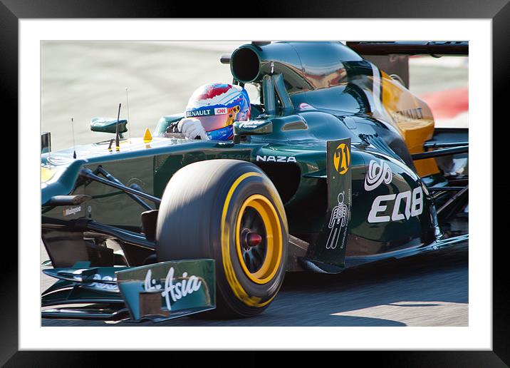 Vitaly Petrov - Spain 2012 - Caterham Framed Mounted Print by SEAN RAMSELL