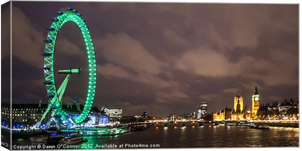 Westminster on St. Patrick's Day Canvas Print by Dawn O'Connor