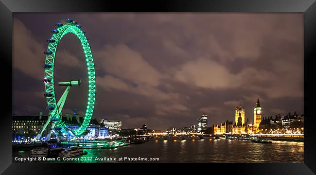 Westminster on St. Patrick's Day Framed Print by Dawn O'Connor