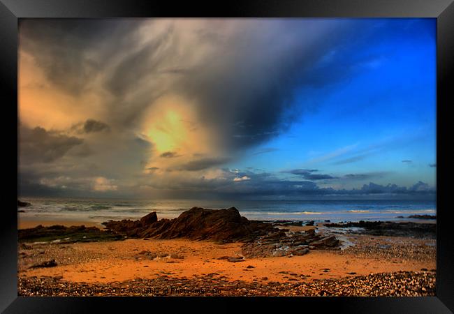 Stormy Cove Framed Print by Andrew Driver