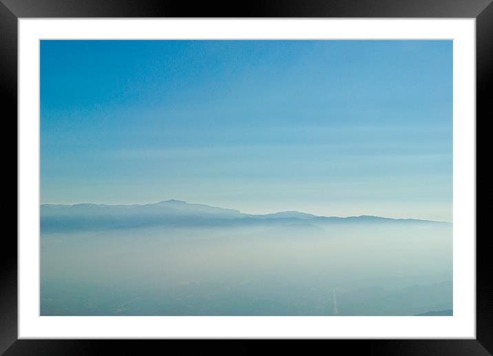 Blue Mountain Framed Mounted Print by Sean Needham