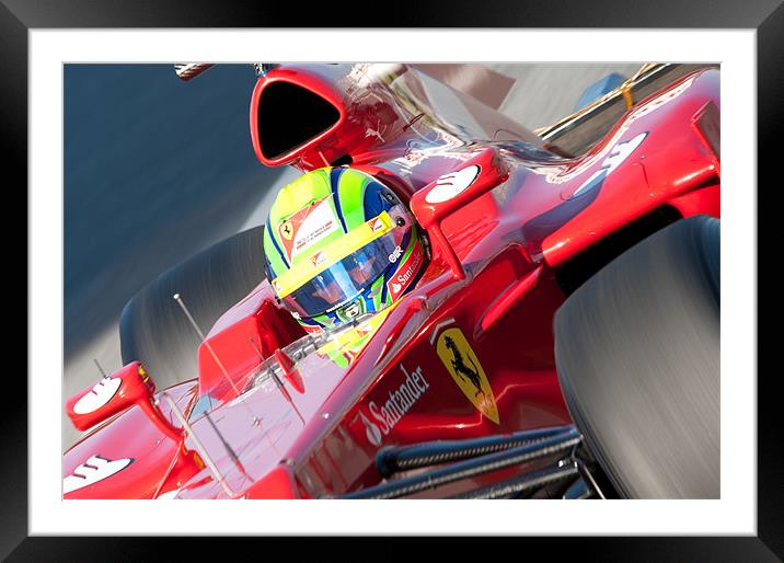 Felipe Massa - Spain 2012 Framed Mounted Print by SEAN RAMSELL