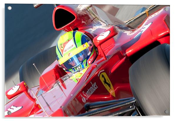 Felipe Massa - Spain 2012 Acrylic by SEAN RAMSELL